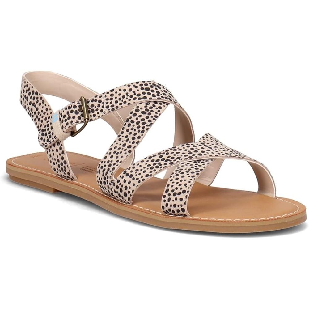 Toms Sicily Sandals in Macadamia Mini Cheetah Printed Suede NEW Size 6